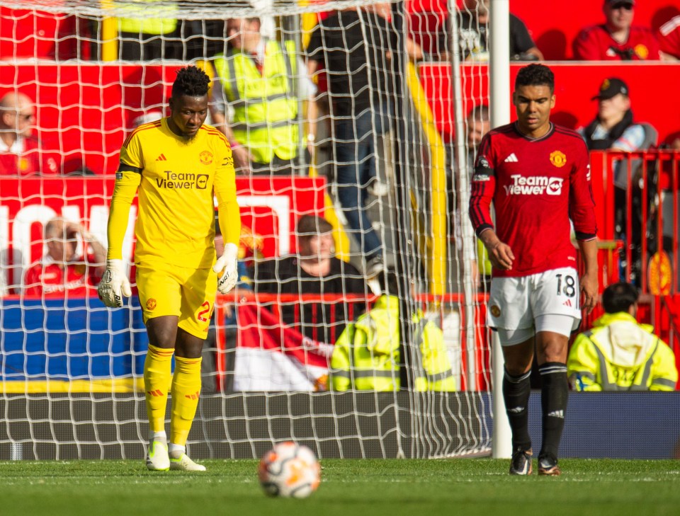 Casemiro and Andre Onana were both at fault for the opening goal of the match