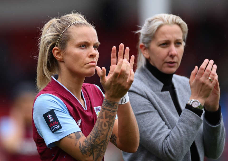 Carla Ward says Villa officials have been in constant communication with players in regard to sweat-clogged shirt issues