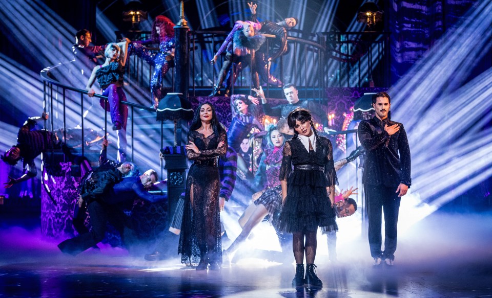 Strictly's professionals have teamed up as The Addams Family for the group dance this weekend