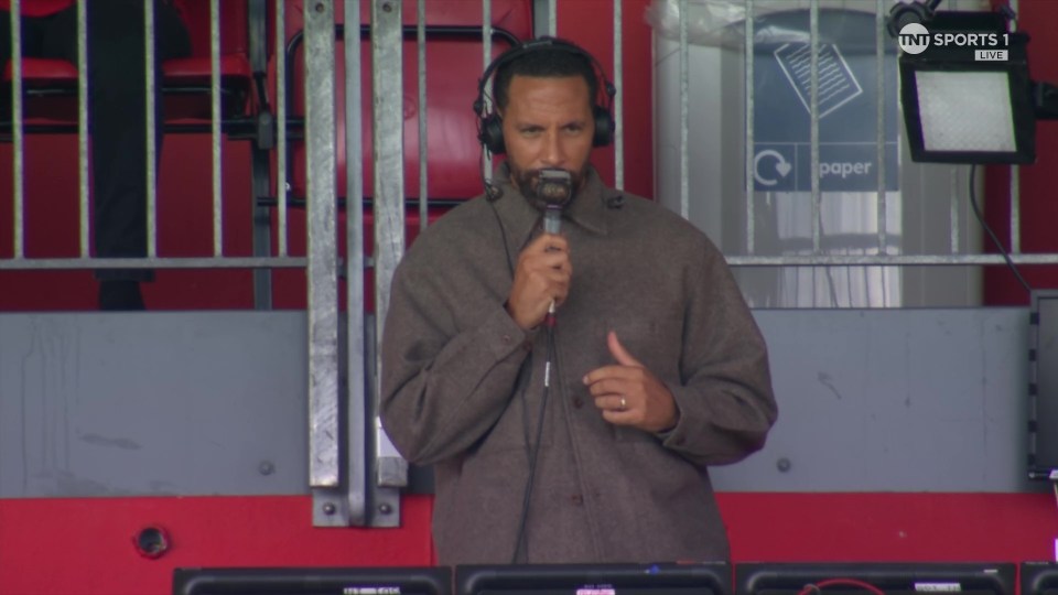 Rio Ferdinand was on co-commentary during the Merseyside Derby