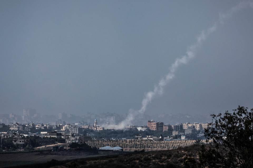 Rockets fired from the Gaza Strip towards Israel as the conflict rages on