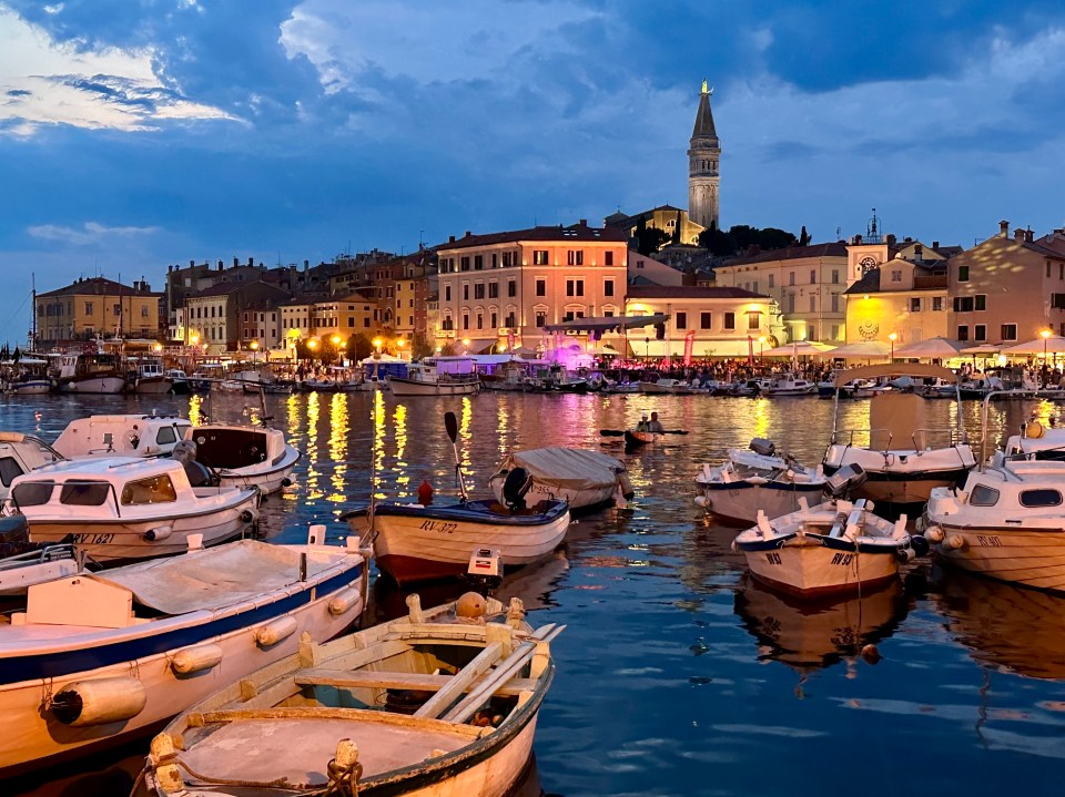 The view of Rovinj's beautiful fishing port