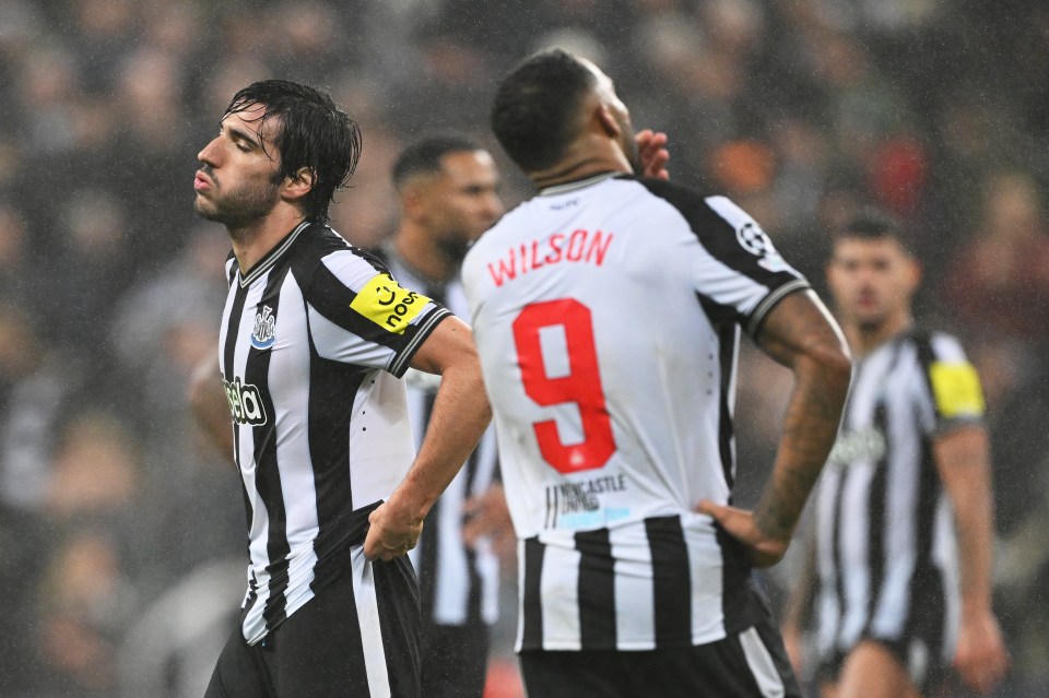 It was a frustrating night in the pouring rain for Newcastle