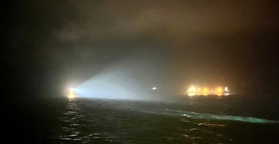 Other rescue vessels scoured the sea in the early hours of Tuesday