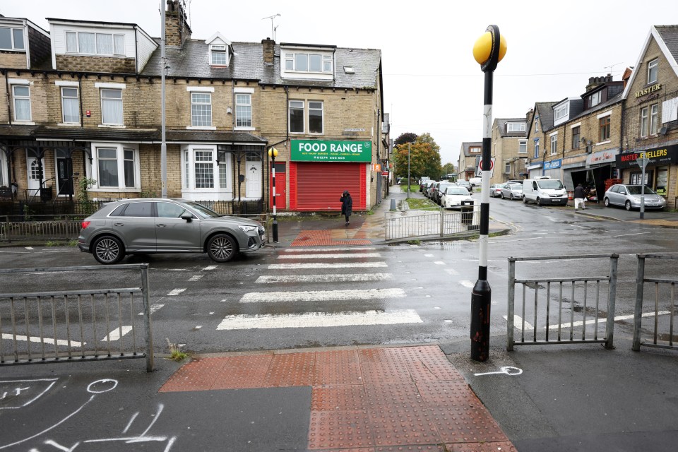 The zebra crossing on Horton Grange Road in Bradford