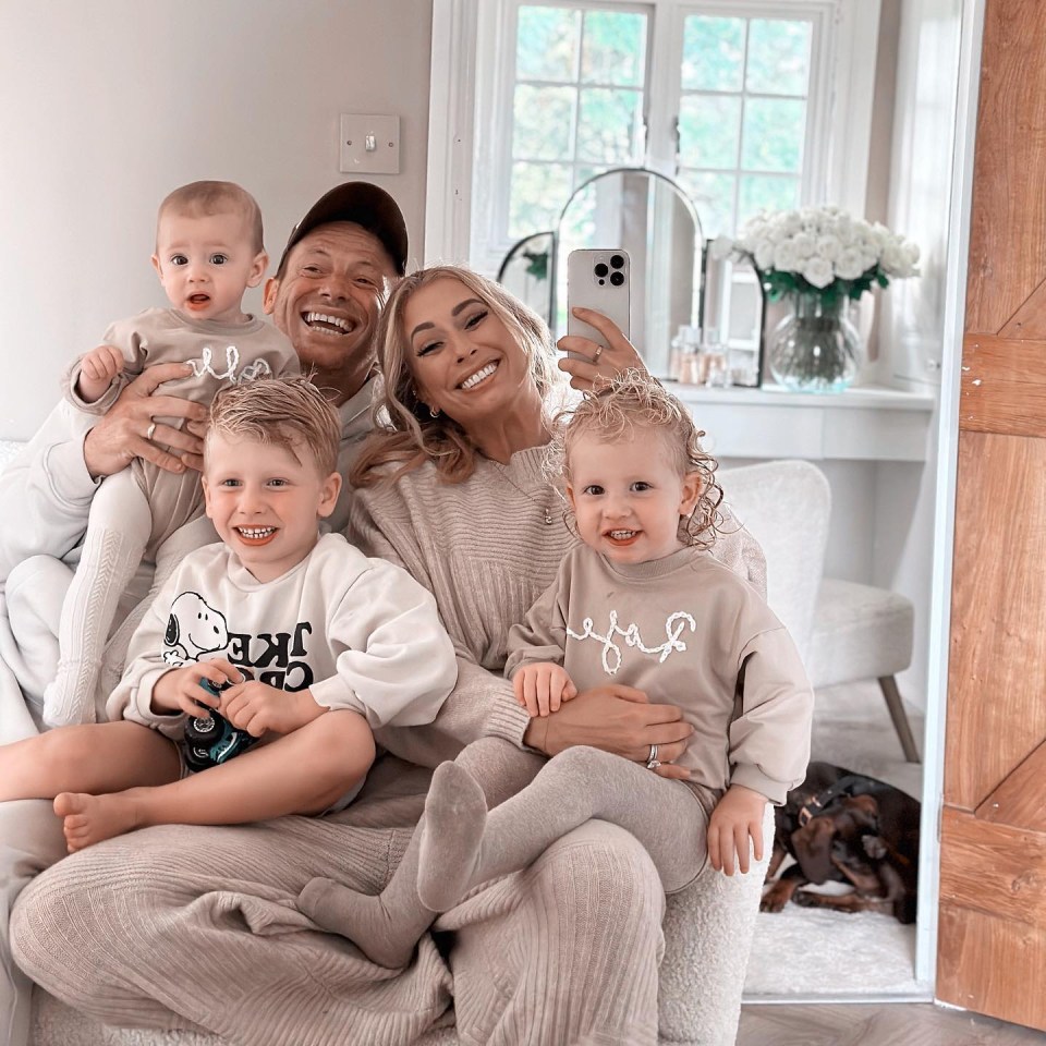 The mum-of-five shares her three youngest children with actor Joe Swash