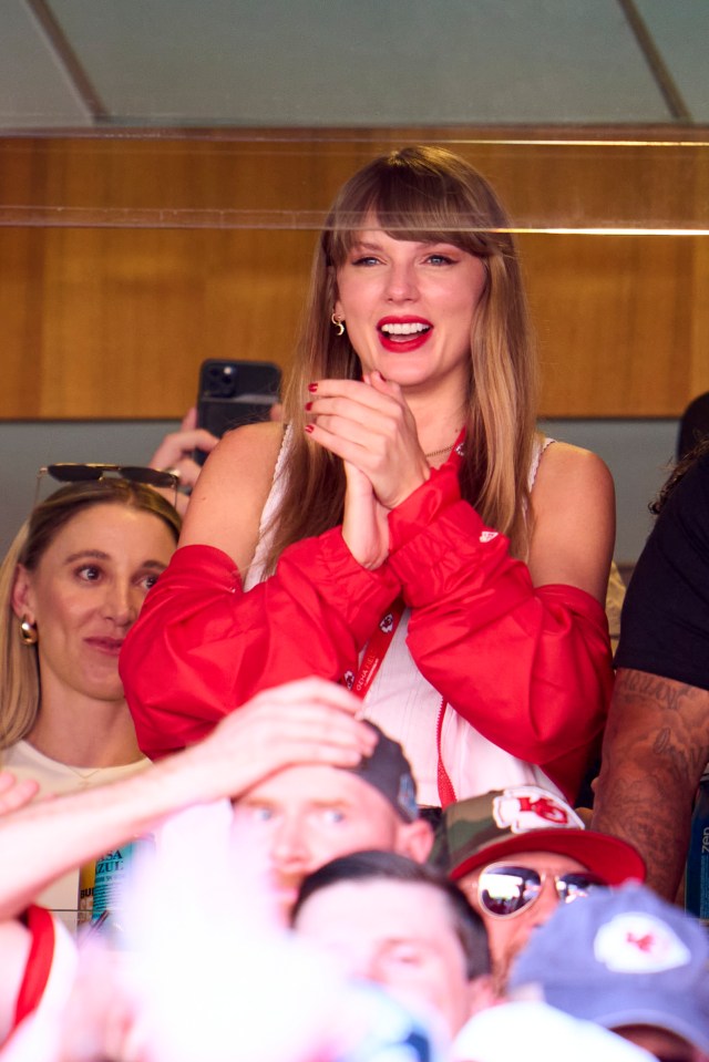 Taylor Swift was spotted cheering on love interest Travis Kelce on September 24 as his Kansas City Chiefs team took on the Chicago Bears.