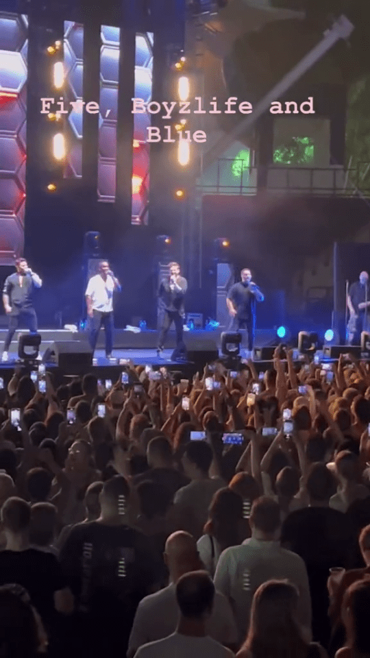 Blue were back on stage as they performed alongside Boyzlife and Five in Dubai