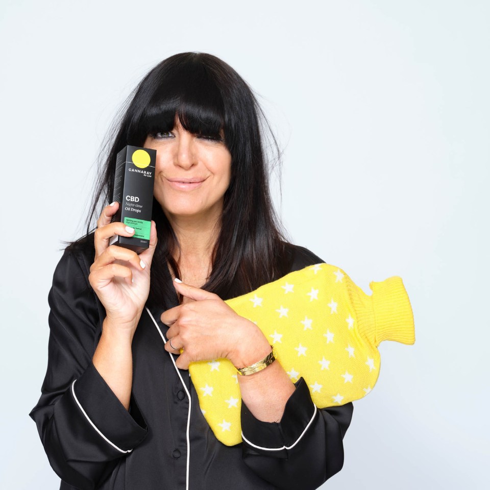 Claudia Winkleman promoting a CBD product from Cannaray