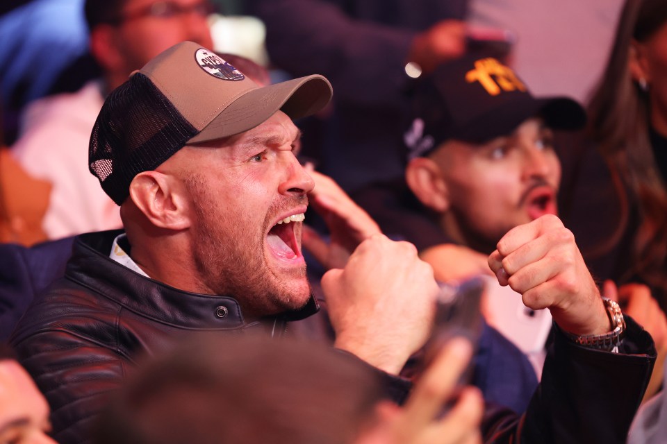 Tyson Fury watched on ringside