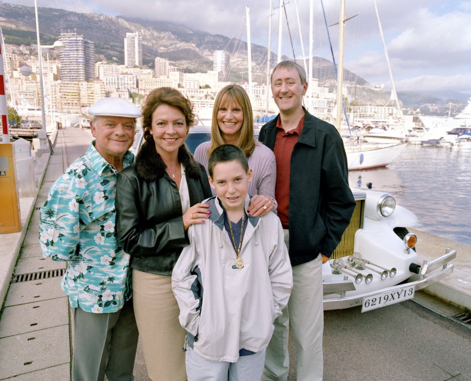 David Jason, Tessa Peake-Jones, Gwyneth Strong, Nicholas Lyndhurst and the Ben Smith as Damien in a Christmas special