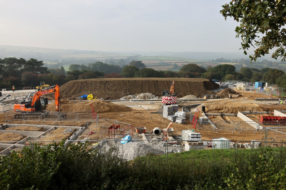 This is the view from Judy Stevens' bedroom window of ongoing construction