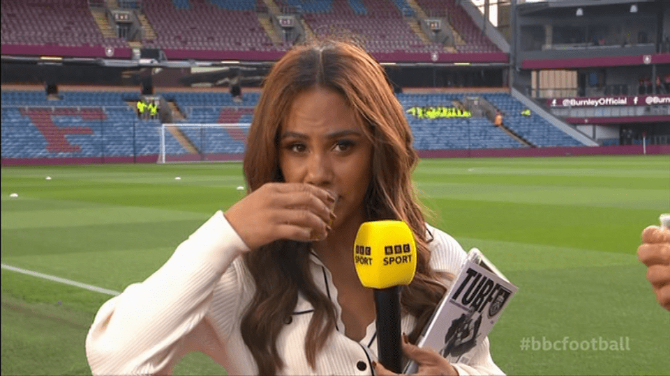 Alex Scott got on the booze early live on Football Focus