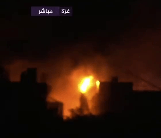 Video footage shows an object appearing to fall toward the al-Ahli hospital, causing an explosion upon impact