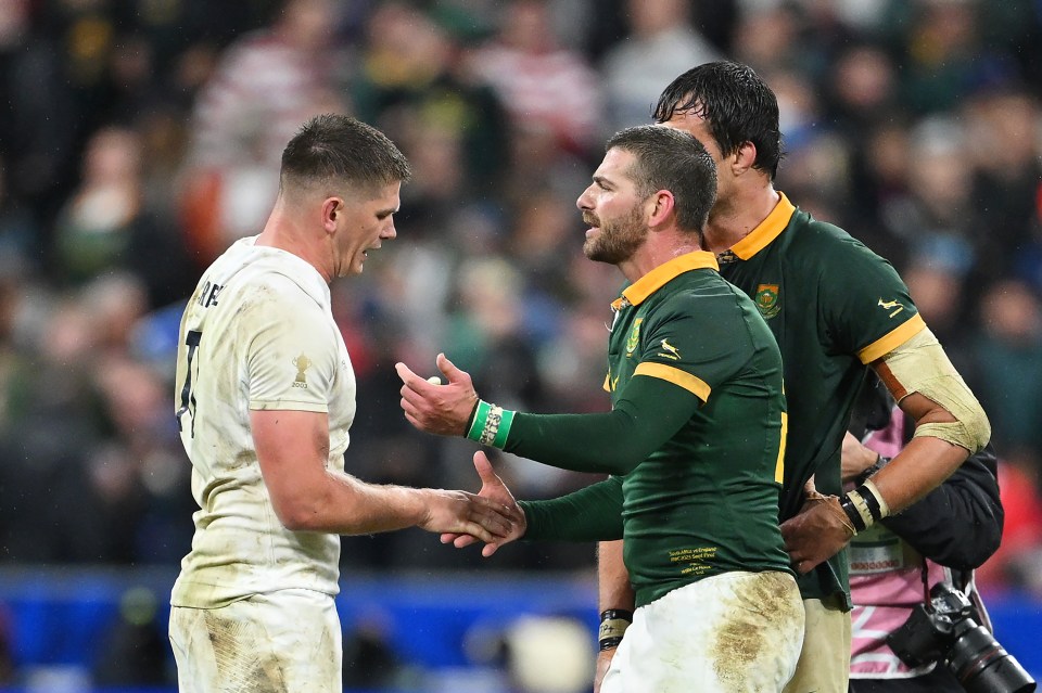 Farrell and Le Roux shook hands as tensions cooled