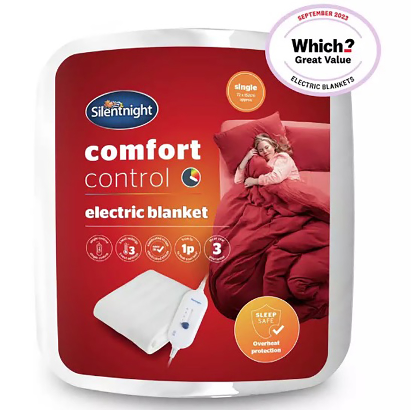 The Silentnight Comfort Control electric blanket can be used for just 1p a night