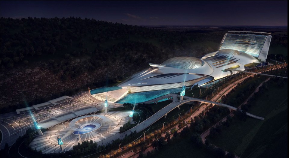 The Spaceship theme park cost a mega £816million to build – making it one of the most expensive in the world