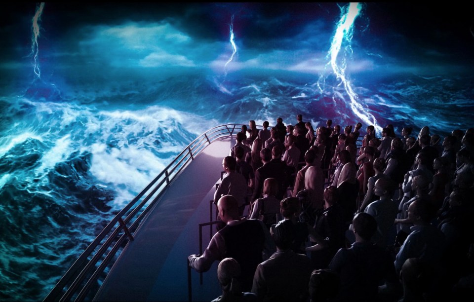 It features an indoor storm simulator named the Bermuda Storm