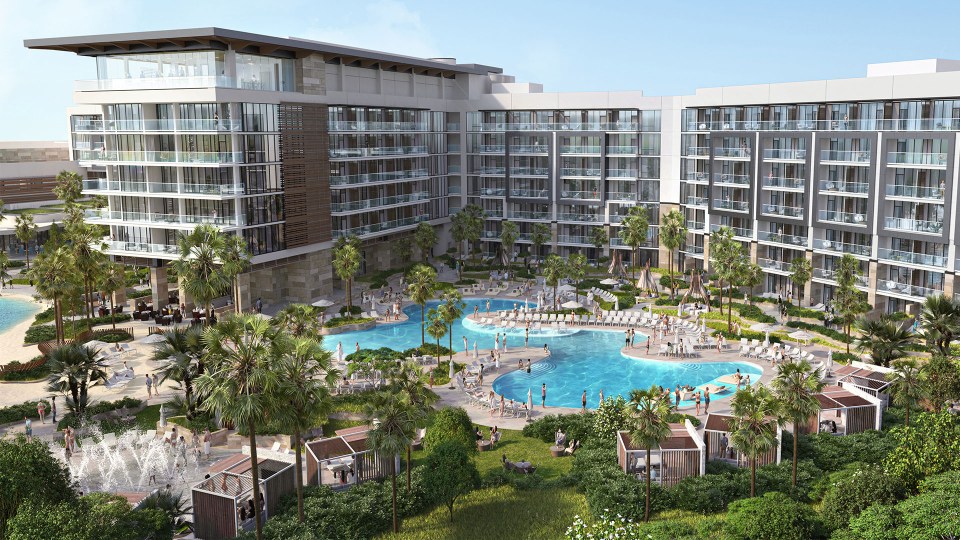 The resort will have 10,000 bedrooms, including the Conrad hotel