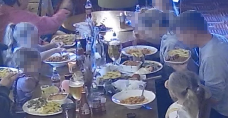 A pub has been ravaged by a 'dine and dash' family of 12