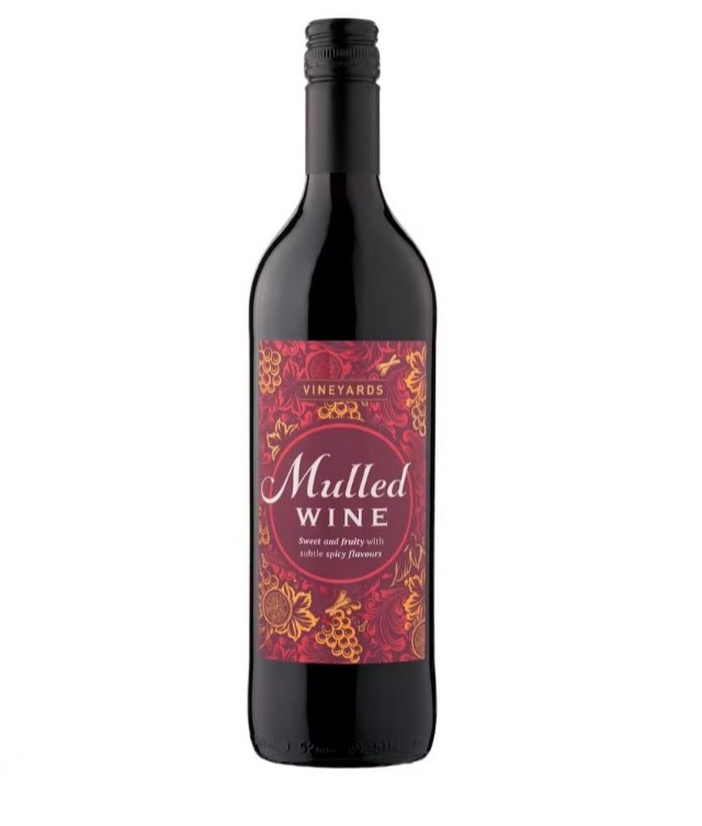 Tesco Vineyards Mulled Wine is £3 a bottle