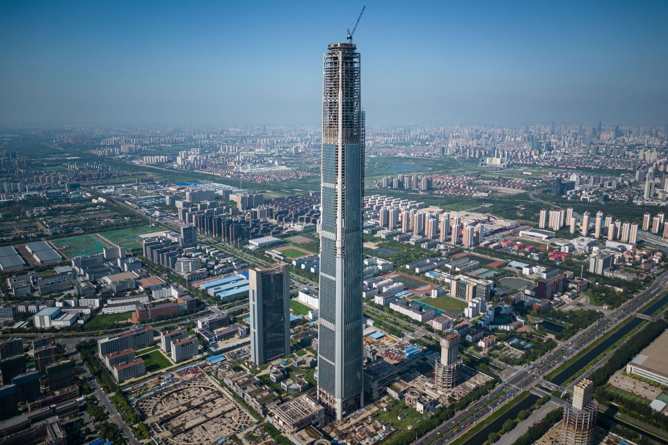 The Goldin Finance 117 in Northern China is twice as high as The Shard in London