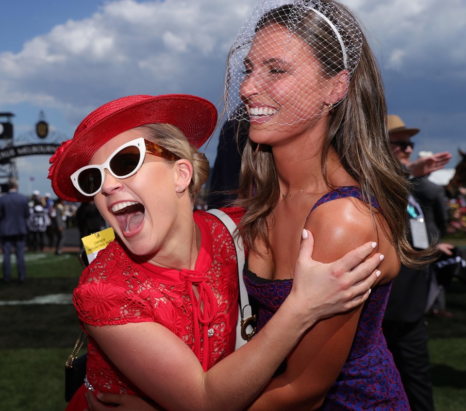 Connections of Without A Fight go wild celebrating the unforgettable victory