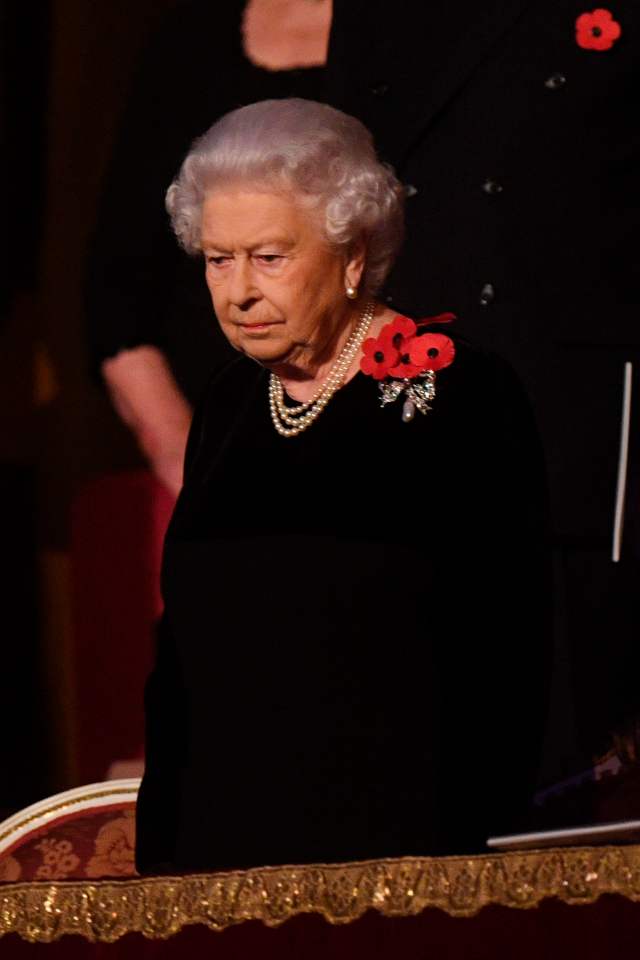 The late Queen would wear five poppies