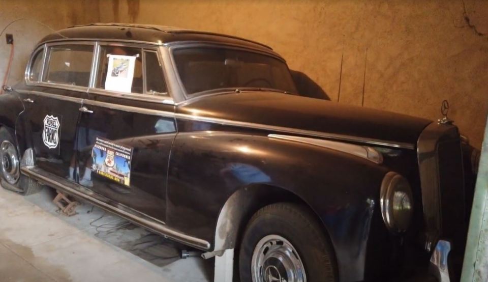 A bulletproof 1957 Mercedes 300C can be found hidden away