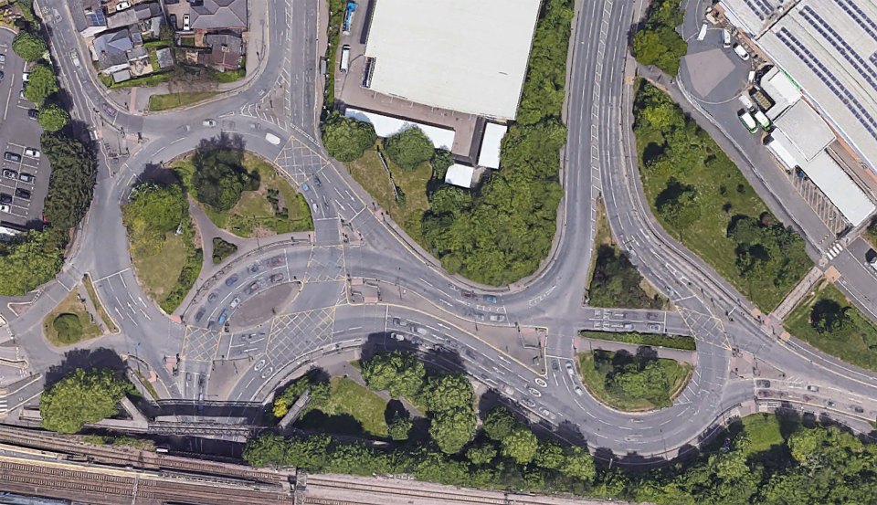 A roundabout in Colchester, Essex, has been crowned the craziest junction in the UK