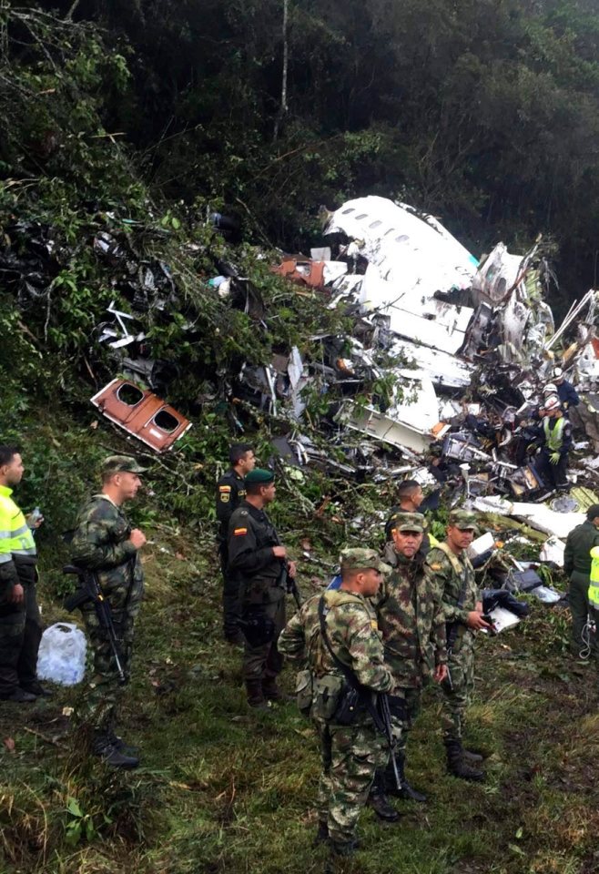 The Chapecoense players and staff were on board the plane that crashed in 2016