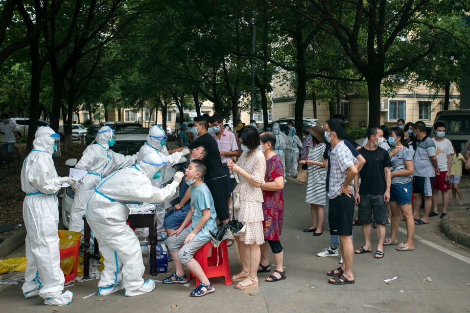 The 'Big Whites' would line the streets and test people for Covid during the previous pandemic