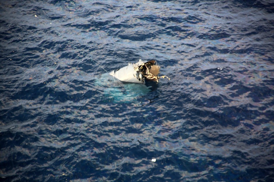 Japan Coast Guard posted photos of what is believed to be the aircraft’s wreckage off Yakushima island