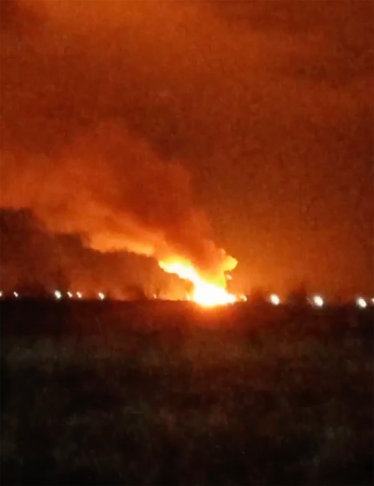 16 November 2023 ammunition depot explosion and fire near Kotluban village, Volgograd region