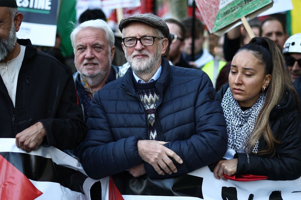 Jeremy Corbyn attended pro-Palestinian marches on Armistice Day