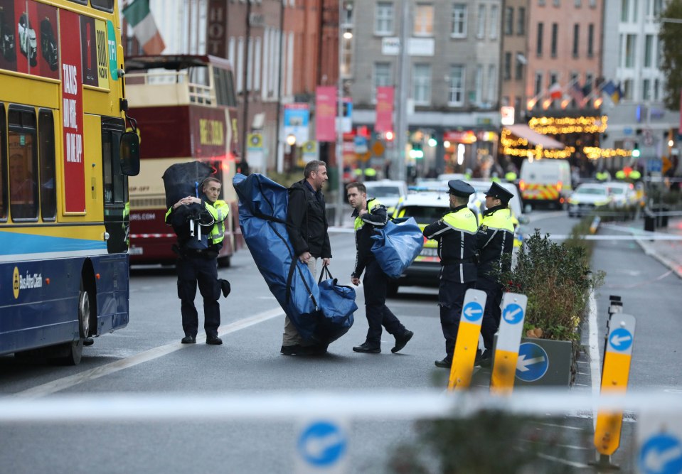 Emergency services raced to the scene near Parnell Square East in Dublin City centre