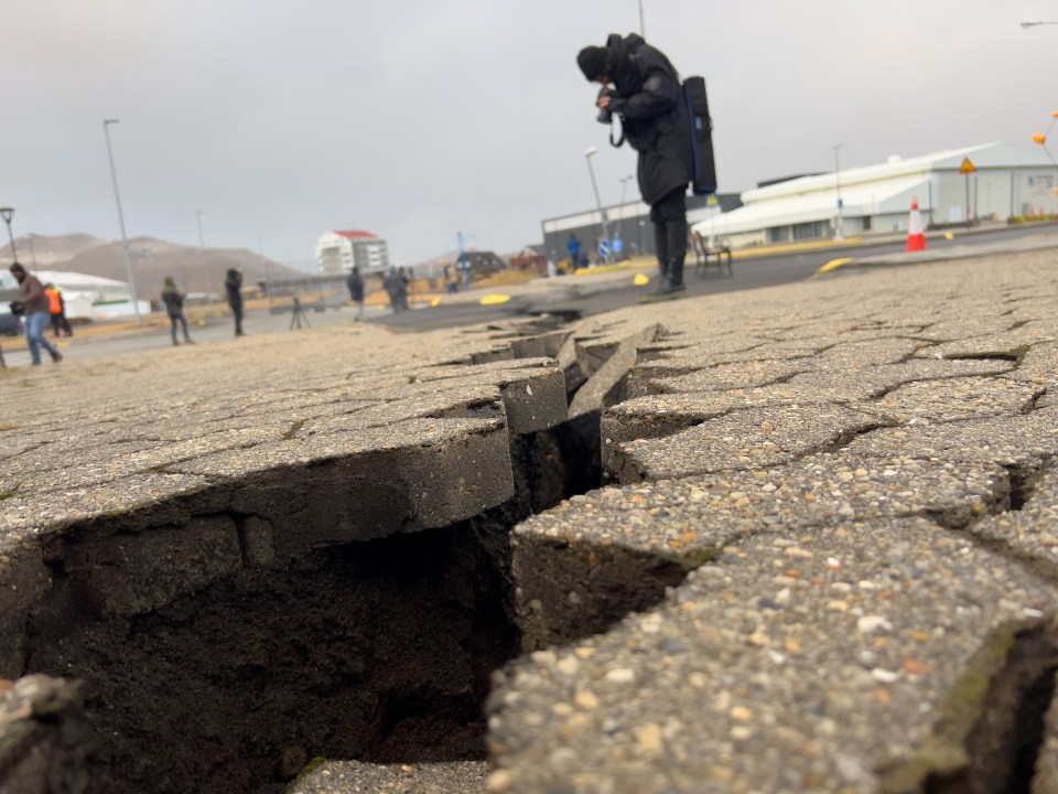 Locals were forced to evacuate Grindavik due to the cracks caused by tremors