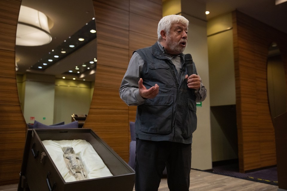 Mexican journalist Jaime Maussan first presented specimens in September