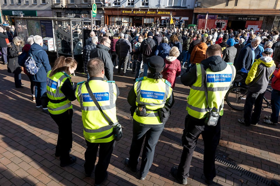 Large crowds turned up to hear the TV star speak