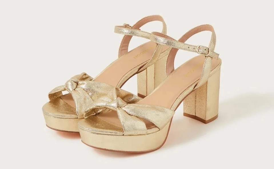 These gold platform heels are £45.50 from Monsoon