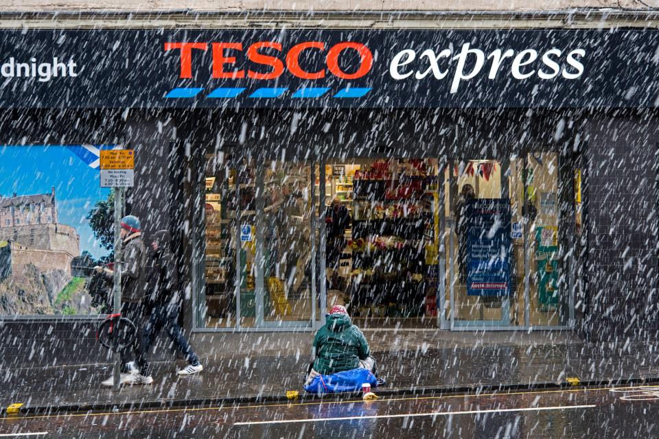 Snow has already fallen in Edinburgh, Scotland, last week