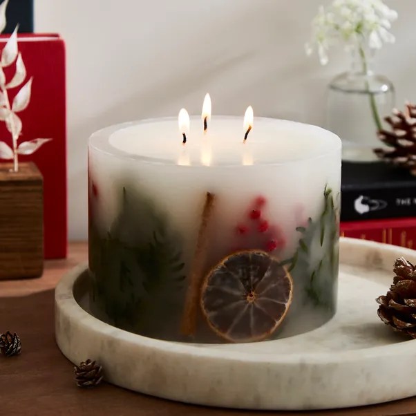 Dunelm have a three-wick large candle for £18 in two different scents