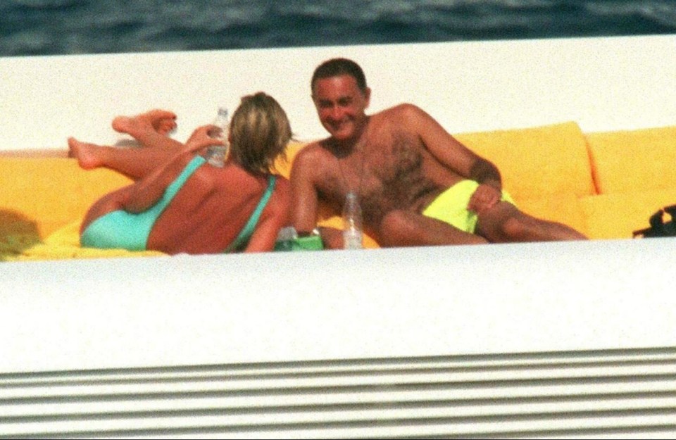 Princess Diana and Dodi Fayed on their romantic Mediterranean break on his family yacht, Jonikal