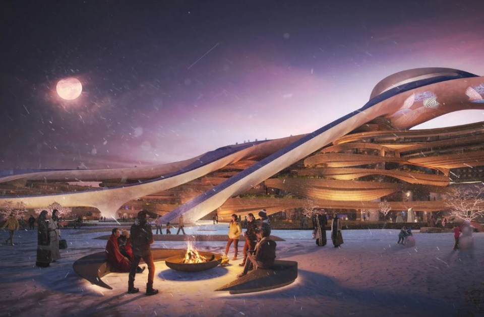 Incredible pictures show Saudi Arabia’s 0 billion plans to build ski resort in the desert to host the winter games