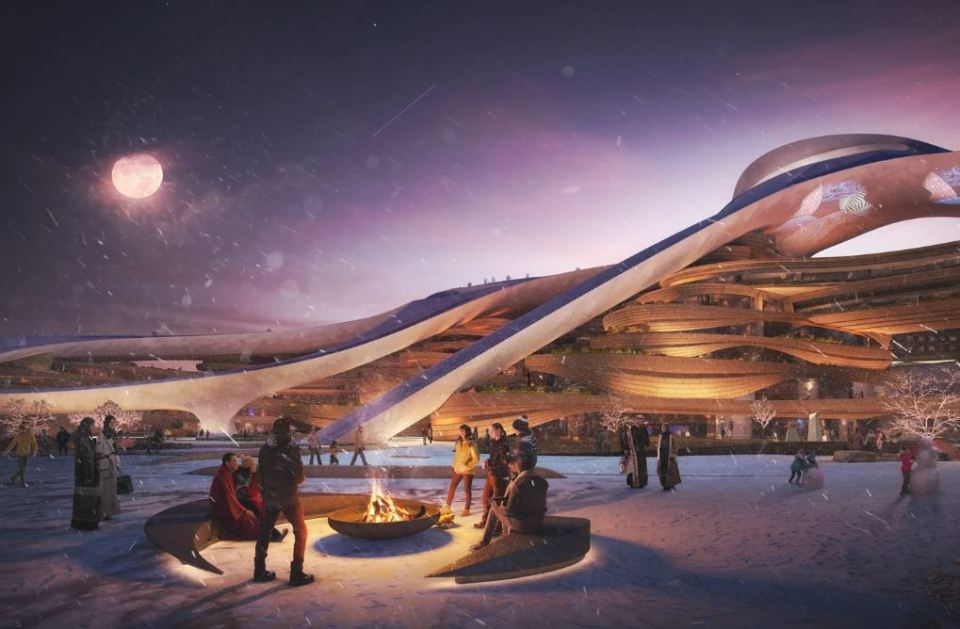 Incredible pictures show Saudi Arabia’s $500 billion plans to build ski resort in the desert to host the winter games