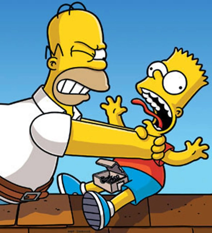 You won't see Homer strangling Bart on The Simpsons again