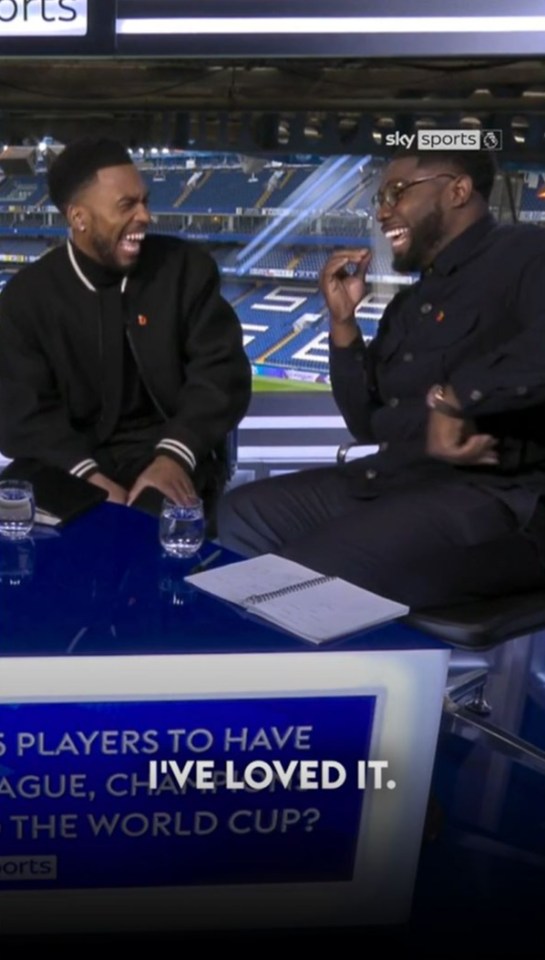 Micah Richards and Daniel Sturridge were in stitches as they attempted to answer a question on air