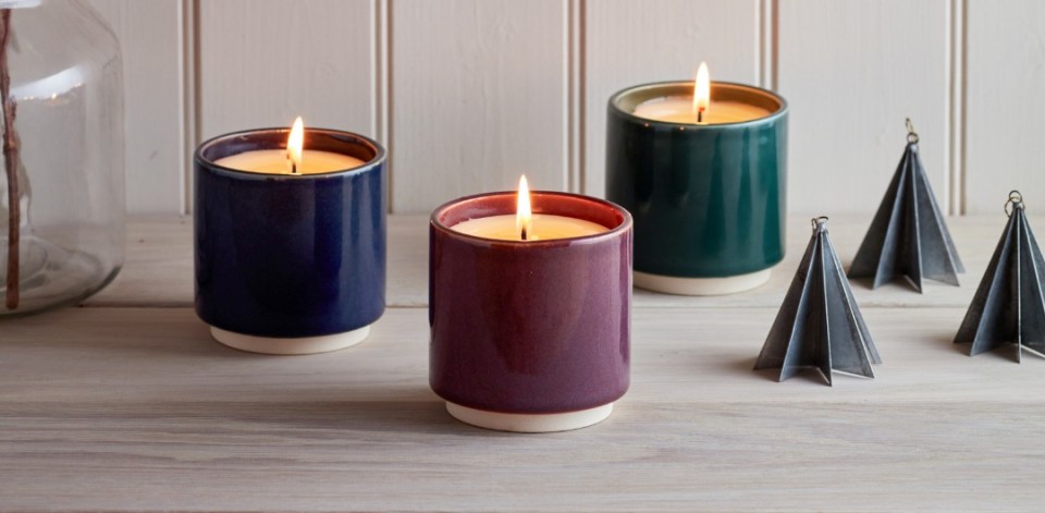 Gorgeous ceramics that just happen to be candles, too