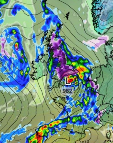 By Thursday, snow will fall on much of the UK