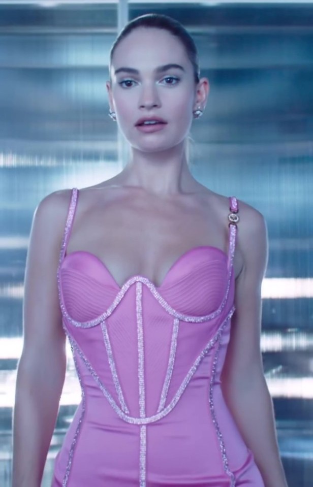 Lily James showed off her incredible physique as she posed for a series of very revealing snaps